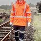 SYZMIK Mens Hi Vis X Back Ultralite Waterproof Jacket ZJ657-AU