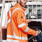 SYZMIK Unisex Hi Vis X Back 2 In 1 Softshell Jacket ZJ680