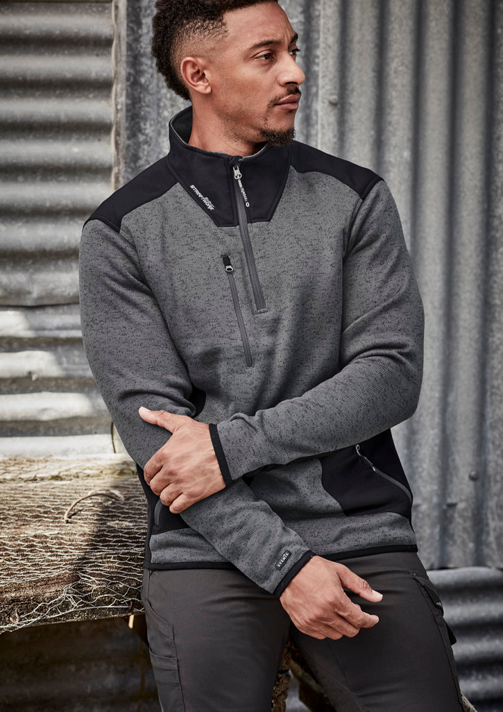 SYZMIK Unisex Streetworx Reinforced Knit 1/2 Zip Pullover ZT380