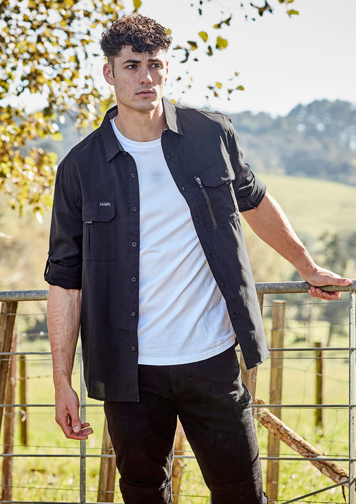 SYZMIK Mens Outdoor Long Sleeve Shirt ZW460