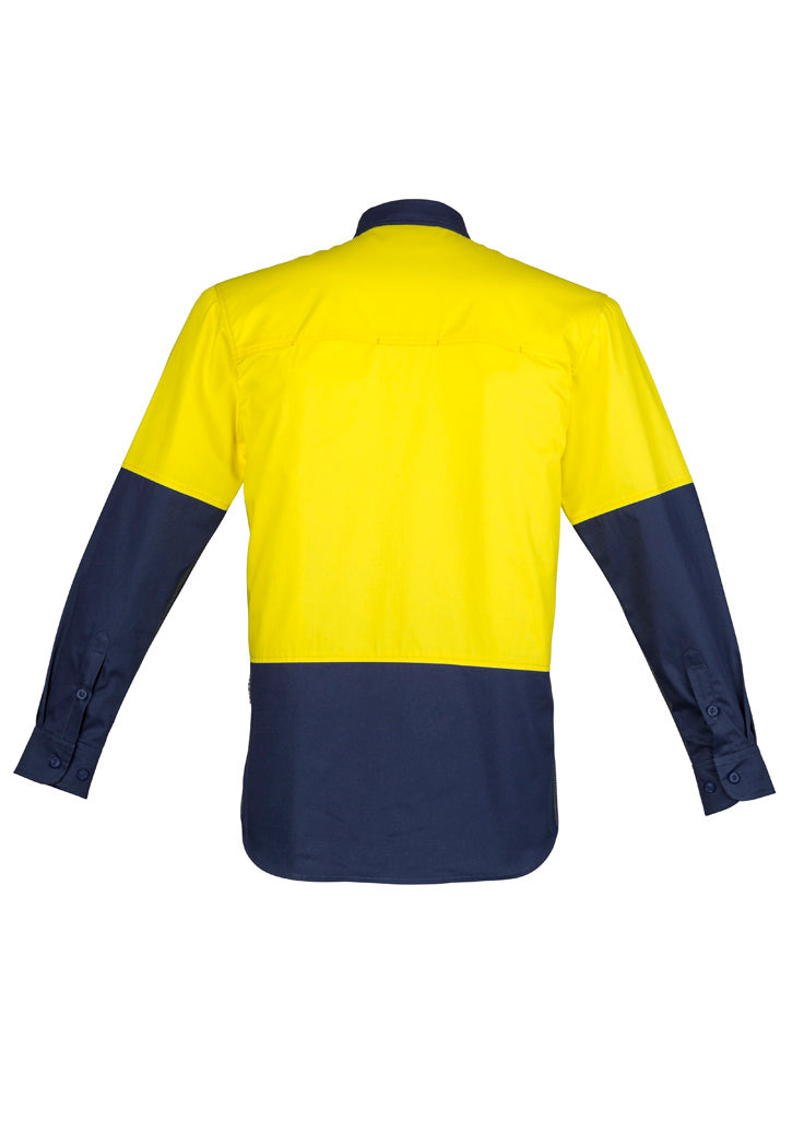 SYZMIK Mens Closed Front Long Sleeve Shirt ZW560