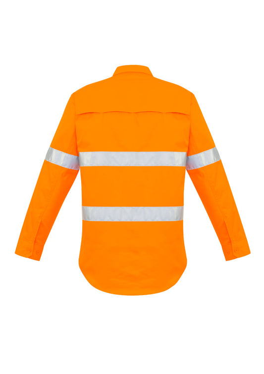 SYZMIK Mens Hi Vis Hoop Taped Long Sleeve Shirt ZW640