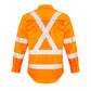SYZMIK Mens Hi Vis X Back NSW Rail Taped Shirt ZW690