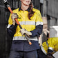 SYZMIK Womens Rugged Cooling Hi Vis Taped Long Sleeve Shirt ZW720